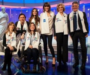 Alessia Muraro negli studi RAI in occasione di Telethon